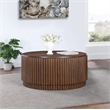 Maklaine Modern / Contemporary Rich Dark Brown Finish Coffee Table