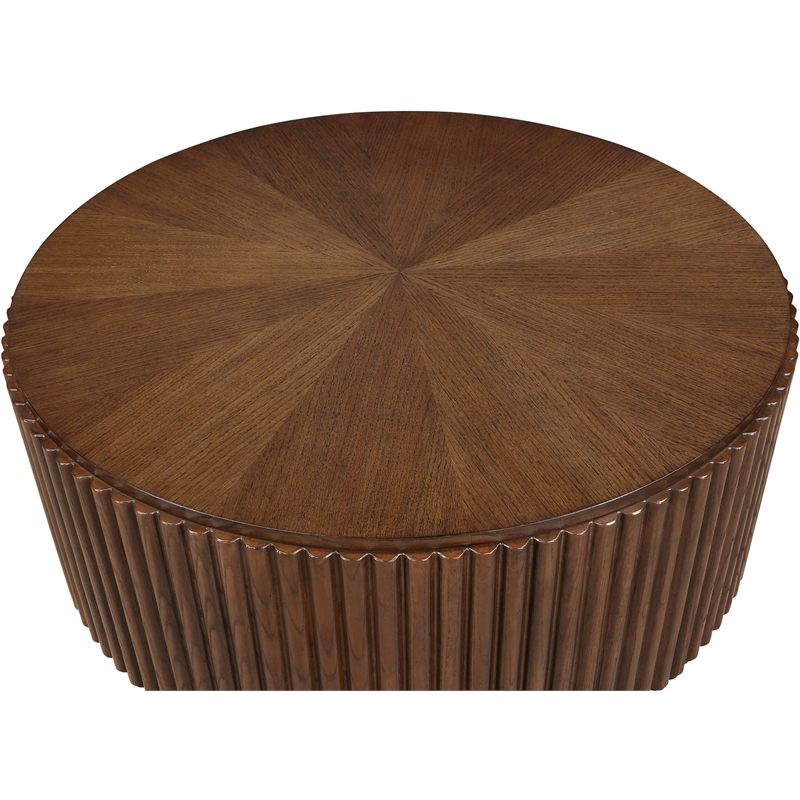 Maklaine Modern / Contemporary Rich Dark Brown Finish Coffee Table