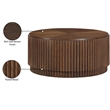 Maklaine Modern / Contemporary Rich Dark Brown Finish Coffee Table