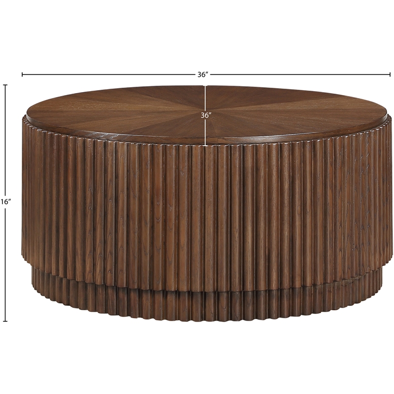 Maklaine Modern / Contemporary Rich Dark Brown Finish Coffee Table