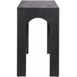 Maklaine Contemporary Solid Oak Wood Console Table in Black Finish