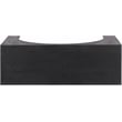 Maklaine Contemporary Solid Oak Wood Console Table in Black Finish