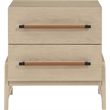 Maklaine Modern / Contemporary Natural Oak Finish Night Stand