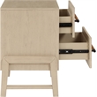 Maklaine Modern / Contemporary Natural Oak Finish Night Stand