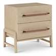 Maklaine Modern / Contemporary Natural Oak Finish Night Stand