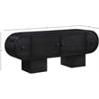 Maklaine Contemporary Rich Black Oak Veneer Sideboard/Buffet