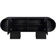 Maklaine Contemporary Rich Black Oak Veneer Sideboard/Buffet