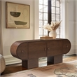 Maklaine Contemporary Rich Brown Oak Veneer Sideboard/Buffet