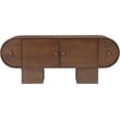 Maklaine Contemporary Rich Brown Oak Veneer Sideboard/Buffet