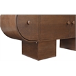 Maklaine Contemporary Rich Brown Oak Veneer Sideboard/Buffet