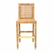 Maklaine Modern / Contemporary Handmade Natural Rattan Bar Stool