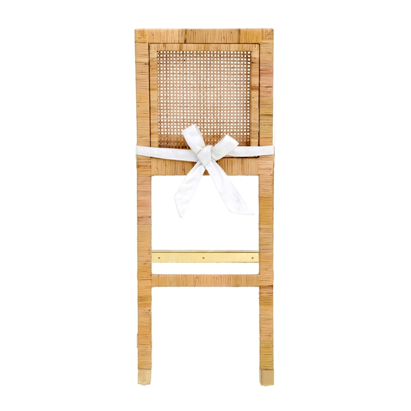 Maklaine Modern / Contemporary Handmade Natural Rattan Bar Stool