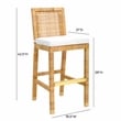 Maklaine Modern / Contemporary Handmade Natural Rattan Bar Stool