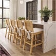 Maklaine Modern / Contemporary Handmade Natural Rattan Bar Stool
