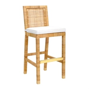 Maklaine Modern / Contemporary Handmade Natural Rattan Bar Stool