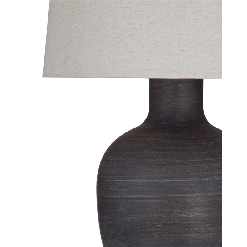 Maklaine Modern / Contemporary Table Lamp in Black Resin Finish