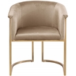 Maklaine Modern / Contemporary Beige Finish Velvet Dining Chair