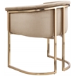 Maklaine Modern / Contemporary Beige Finish Velvet Dining Chair