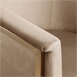 Maklaine Modern / Contemporary Beige Finish Velvet Dining Chair