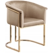 Maklaine Modern / Contemporary Beige Finish Velvet Dining Chair
