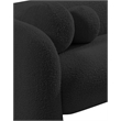 Maklaine Modern / Contemporary Black Finish Boucle Fabric Chair