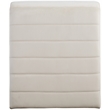 Maklaine Contemporary Channel Tufted Cream Velvet Accent Chair