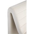 Maklaine Contemporary Channel Tufted Cream Velvet Accent Chair