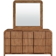 Maklaine Contemporary Solid Wood Rich Walnut Oak Veneer Dresser