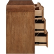 Maklaine Contemporary Solid Wood Rich Walnut Oak Veneer Dresser