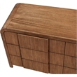 Maklaine Contemporary Solid Wood Rich Walnut Oak Veneer Dresser