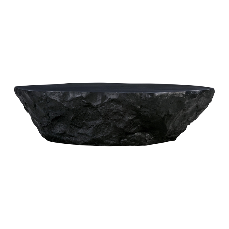 Maklaine Modern / Contemporary Handmade Black Concrete Coffee Table