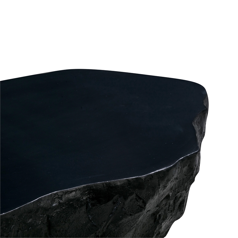 Maklaine Modern / Contemporary Handmade Black Concrete Coffee Table