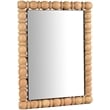 Maklaine Contemporary Solid Acacia Wood Frame Bleached Natural Oak Mirror