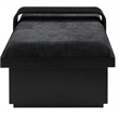 Maklaine Modern / Contemporary Black Finish Chenille Fabric Bench