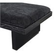 Maklaine Modern / Contemporary Black Finish Chenille Fabric Bench