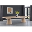 Maklaine Contemporary Rich Natural Finish Oak Veneer Dining Table