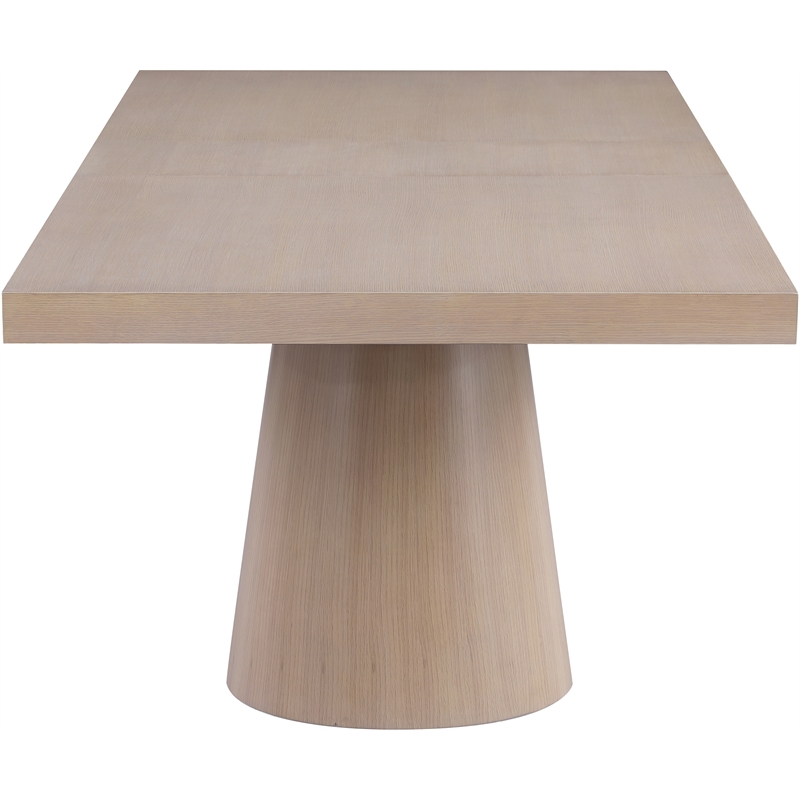 Maklaine Contemporary Rich Natural Finish Oak Veneer Dining Table