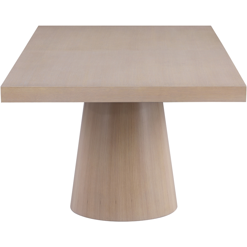 Maklaine Contemporary Rich Natural Finish Oak Veneer Dining Table