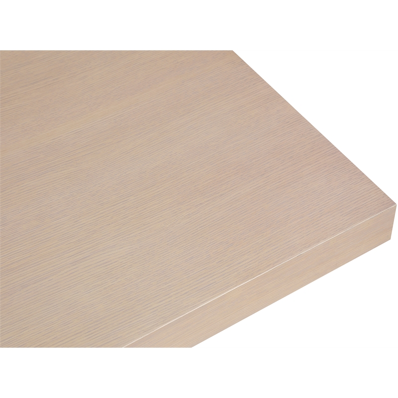 Maklaine Contemporary Rich Natural Finish Oak Veneer Dining Table