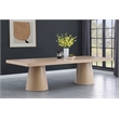 Maklaine Contemporary Rich Natural Finish Oak Veneer Dining Table