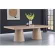 Maklaine Contemporary Rich Natural Finish Oak Veneer Dining Table