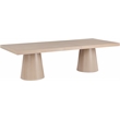 Maklaine Contemporary Rich Natural Finish Oak Veneer Dining Table