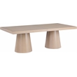 Maklaine Contemporary Rich Natural Finish Oak Veneer Dining Table