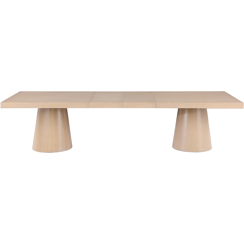 Maklaine Contemporary Rich Natural Finish Oak Veneer Dining Table