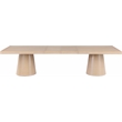 Maklaine Contemporary Rich Natural Finish Oak Veneer Dining Table