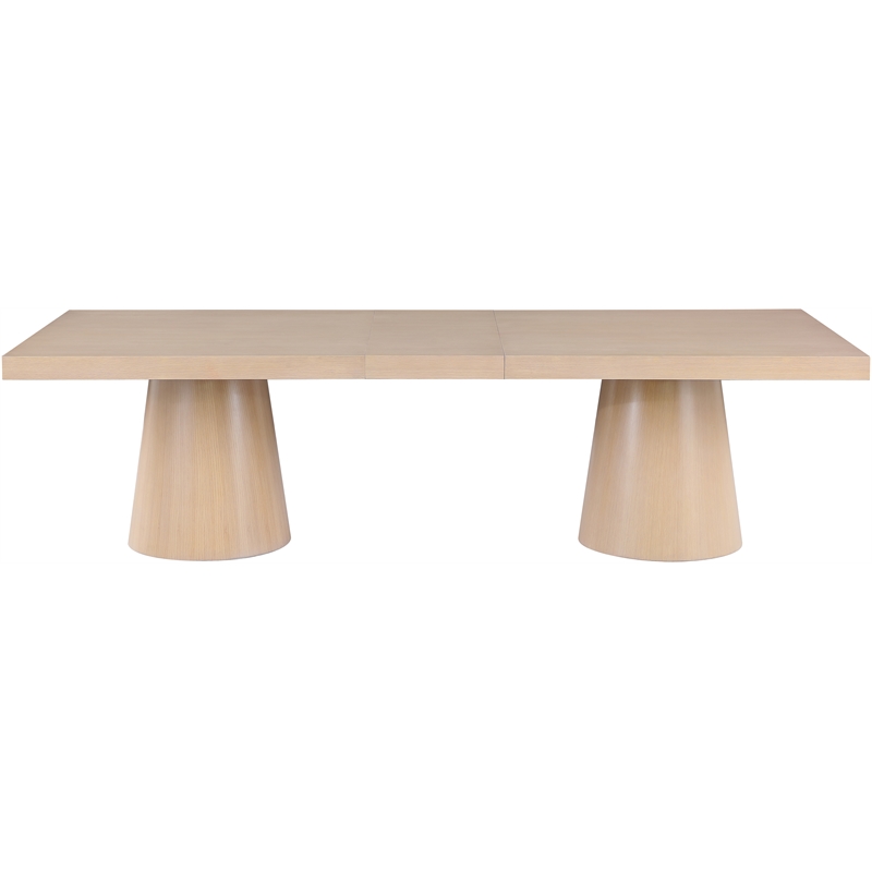 Maklaine Contemporary Rich Natural Finish Oak Veneer Dining Table