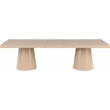 Maklaine Contemporary Rich Natural Finish Oak Veneer Dining Table