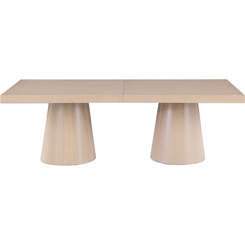 Maklaine Contemporary Rich Natural Finish Oak Veneer Dining Table