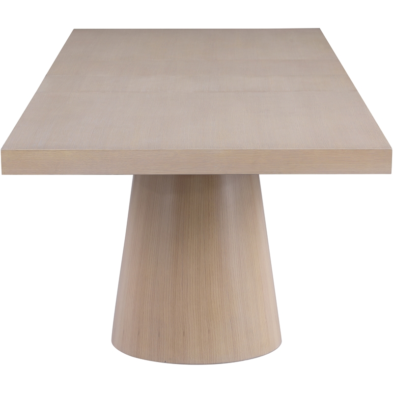 Maklaine Contemporary Rich Natural Finish Oak Veneer Dining Table