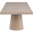 Maklaine Contemporary Rich Natural Finish Oak Veneer Dining Table